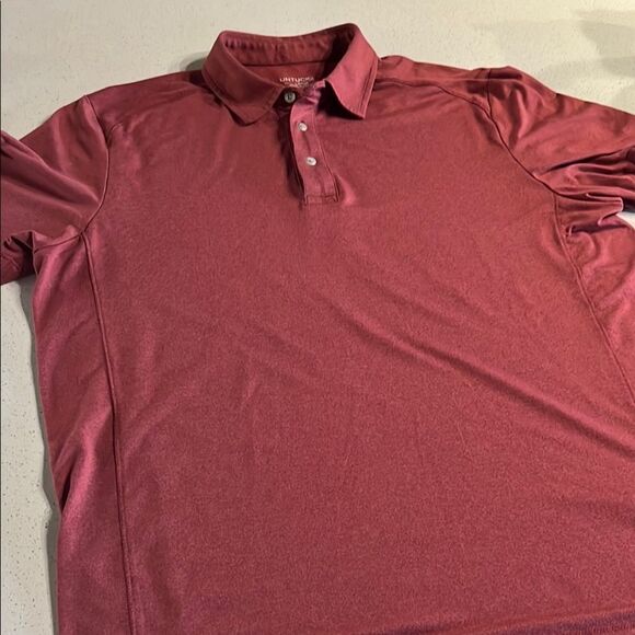 Untuckit Men’s Clavidor Red/Persimmon Short Sleeve Polo L - Picture 1 of 6